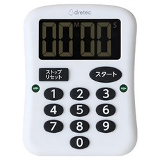 dretec 大螢幕背光震動閃光計時器 T-588WT 白色, 1個