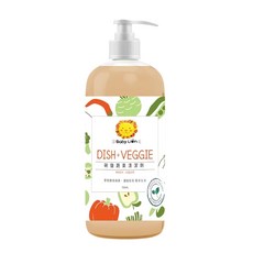 Baby Lion 獅子寶寶 碗盤蔬果清潔劑, 輕鬆洗淨不殘留, 環境友善, 有效去汙, 配方溫和不傷手, 700ml, 1瓶