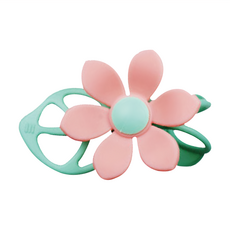 COCONORY 手環花朵三合一 2合1 手環固齒器&嬰兒背帶固齒器, 固齒器 + 收納盒, 粉色, 1個