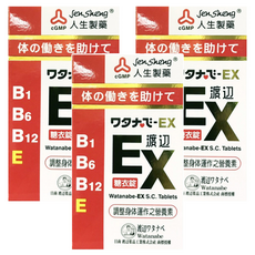 人生製藥 渡邊 EX糖衣錠 水溶性維生素B群 B1 B6 B12 E 調整體質, 141顆, 3罐