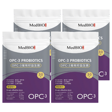 MedBIO 美百優 OPC-3葡萄籽益生菌膠囊 500mg 促進新陳代謝 提升保護力, 30顆, 4包