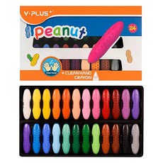 Y-PLUS 兒童花生蠟筆, 1盒, 24色