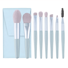 Cats Meow 刷具組 + 化妝包 Set 13支 納米纖維仿真羊毛, 灰燼藍, 1組