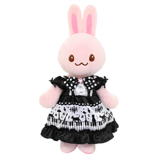 Mother garden Usamomochan 萌兔桃桃 更衣配件 洋裝 43cm專用 M, 43cm, 琴鍵上的貓, 1入