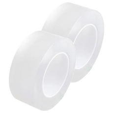 無痕可水洗雙面膠帶 3cm寬 x 5m長 高強黏力 防水耐溫, 透明, 2個