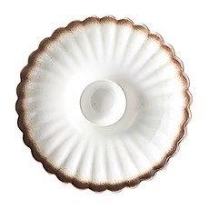 上手家居 富士山水餃盤 環沙細雪 陶瓷圓盤 創意餐具, 1個, 25 x 25 x 4.5cm