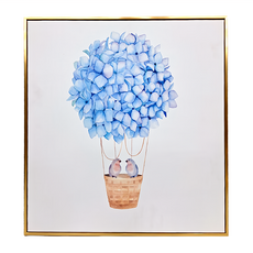 幸福起飛 繡球花 金框, 60 x 60cm