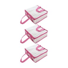 披薩保溫袋 6吋~7吋, 粉色, 3個