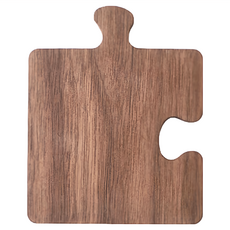 LifeShopping 拼圖原木杯墊 胡桃木, 1片