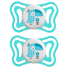 Chicco 舒適哺乳輕量透氣安撫奶嘴, 2-6個月, 海洋藍, 2個