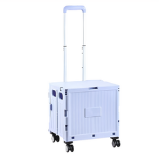 多功能可折疊購物推車 5秒快速折疊 萬向輪 超大容量, 紫色, 1個