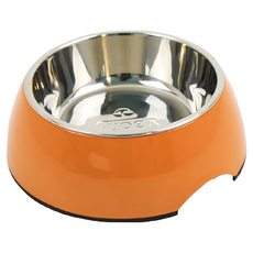 SUPER 休普 圓形純色碗 L號, 雙碗設計, 止滑膠條凸點, 顏色隨機, 1個