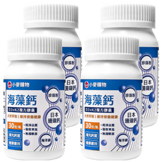 小麥購物 海藻鈣複方膠囊 A123, 30顆, 4罐