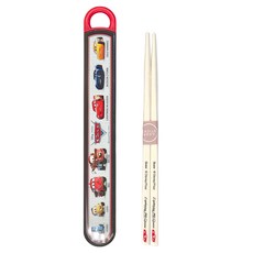 Skater 銀離子兒童筷子16.5cm + 收納盒(19.5 x 2.7 x 1.5cm), CARS大集合, 盒子 195 x 27 x 15mm + 筷子 165mm, 1組