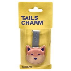 尾巴與我 專屬配件 F 動物友善皮革 附贈皮掛帶獨具掛, 均碼, 柴犬 桃粉色, 1個