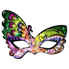 摩達客 COSPLAY派對變裝扮 蝴蝶造型面具 尺寸16.5x21.5 cm, 彩色, 1個