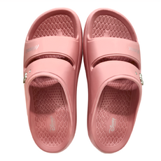 BORUI 柏睿鞋業 Disney 米妮蝴蝶結造型休閒拖鞋, 40, 玫粉色