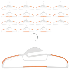 無痕防滑多功能衣架 Set 16, 41 x 21cm, 開口款 季風橙