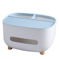 ecoco 意可可 簡約風多功能衛生紙盒 F0611-01, 藍色, 1個