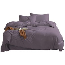 台灣製 素色舒柔棉床包枕套組, 單人, 藕紫色 - 親膚舒適、簡約時尚