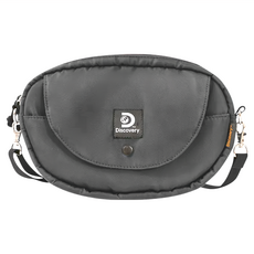 Kiiwi O DIS 輕裝出行快取斜背胸包 ZACH, 尼龍材質, 內貼口袋, 可裝短夾/手機等隨身物品, 26 x 3.5 x 17.5cm, 經典黑