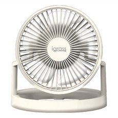 igrass 照明折疊兩用風扇 IGS039 涼風照明二合一, 純潔白