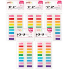 comet 彈出式索引膠帶 纖薄款, 1個, 5入