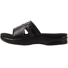 BLANC.HOMME 男用氣墊辦公室拖鞋, 270, 黑色