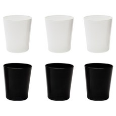 EXCELSA Portofino 玻璃杯 300ml, 黑色 + 白色, 6個