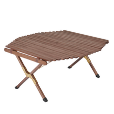 Naturehike 挪客 星易 戶外折疊蛋捲桌 NH21JU002 4.6kg, 小號, 胡桃木色, 60cm