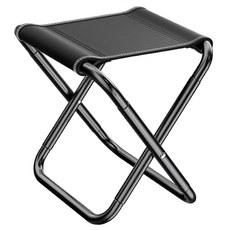 戶外便攜式耐用大座面鋁合金折疊椅, 1個, 黑色