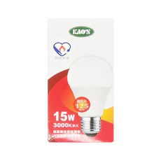 KAO'S 高氏 LED 節能燈泡 E27 節能標章 無藍光危害, 黃光, 1個