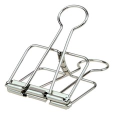 簡約多功能鏤空電鍍長尾夾, 大, 10個, 1組