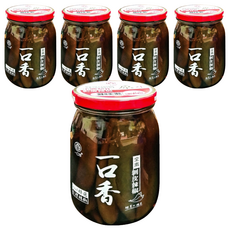 一口香 全素剝皮辣椒，花蓮在地小農契作，100%純素，台灣製造, 450g, 5罐