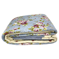 BonBon naturel 拼布大地墊, 210 x 160cm, 藍玫瑰