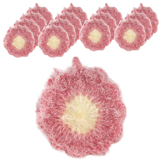 MasterClean 韓風手編洗碗巾 千層花造型, 小花粉色, 3個, 5包