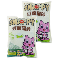 SNAPPY 豌豆纖維豆腐砂, 100%食用級, 環保天然, 長效除臭, 超低粉塵, 吸水凝結, 無防腐劑, 綠茶, 3kg, 2包