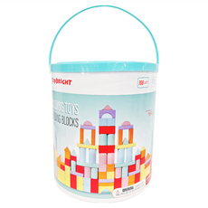 TOPBRIGHT 特寶兒 繽紛馬卡龍創意積木桶 108p 3歲以上兒童適用, 1組