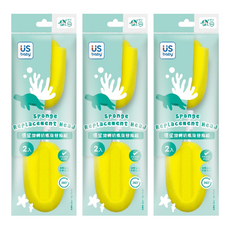 US baby 優生 雙效海綿旋轉奶瓶刷替換組 2入, 3組, 綠蠵龜