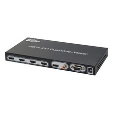DigiSun 得揚 MV647 1080P 4 路 HDMI 畫面分割器 無縫切換, 黑色, 1個
