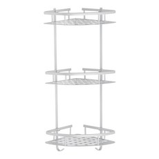 太空鋁三層收納架 超耐重 多功能組合架, 角落收納架 銀色, 1盒
