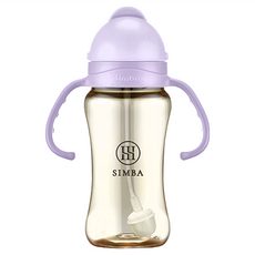 Simba 小獅王辛巴 蘊蜜鉑金PPSU防漏滑蓋學習水杯, 紫芙, 270ml, 1個