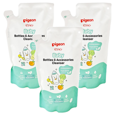 pigeon 貝親 奶瓶蔬果清潔液 補充包, 450ml, 3包