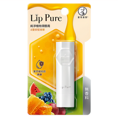 MENTHOLATUM 曼秀雷敦 純淨植物潤唇膏, 植物精華滋潤呵護, 蜂蜜精華深層滋潤, 無色素與防腐劑, 無香料, 4g, 1支