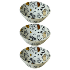 Ciao Li 僑俐餐瓷 瑜珈貓3.8多用井 日本製, 1組, 多用井, 黑色/黃色/白色