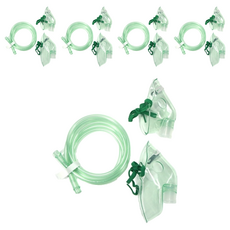 HSINER 新廣業 氧氣面罩噴霧組 未滅菌 SJ4-009 成人面罩 + 兒童面罩 + 氧氣管, 5組