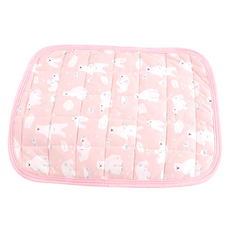 寵物冰絲涼感墊, 粉色白熊, 1個