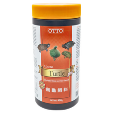 OTTO 建興水族 烏龜飼料, 漂浮性, 額外添加維生素和微量元素, 400g, 1罐