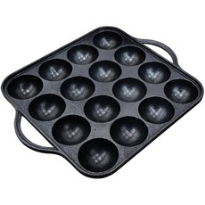 pancap Dongwooliving Easy Cooker 16格章魚燒烤盤, 鋁合金材質，韓國製造，可重複使用, 24cm, 1個