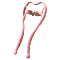 KOKOYI 6+2球升級款頸椎多角度變化紓壓包覆滾輪按摩球, 粉色, 1個